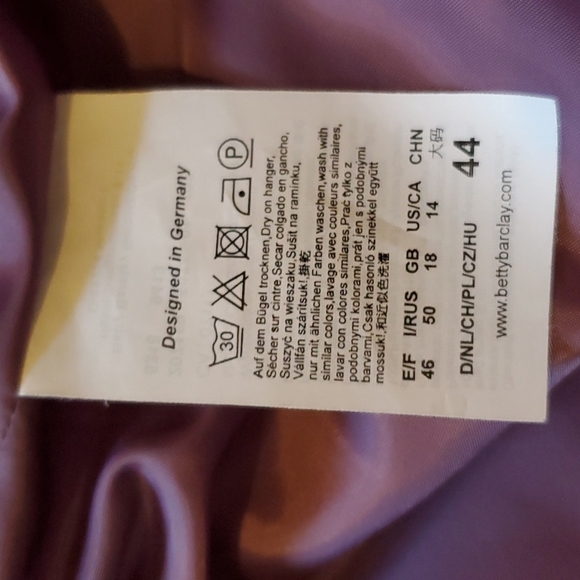 BETTY Barclay Elements Purple Quilted Puffy Lightweight Vest Size 14 - Picture 10 of 13